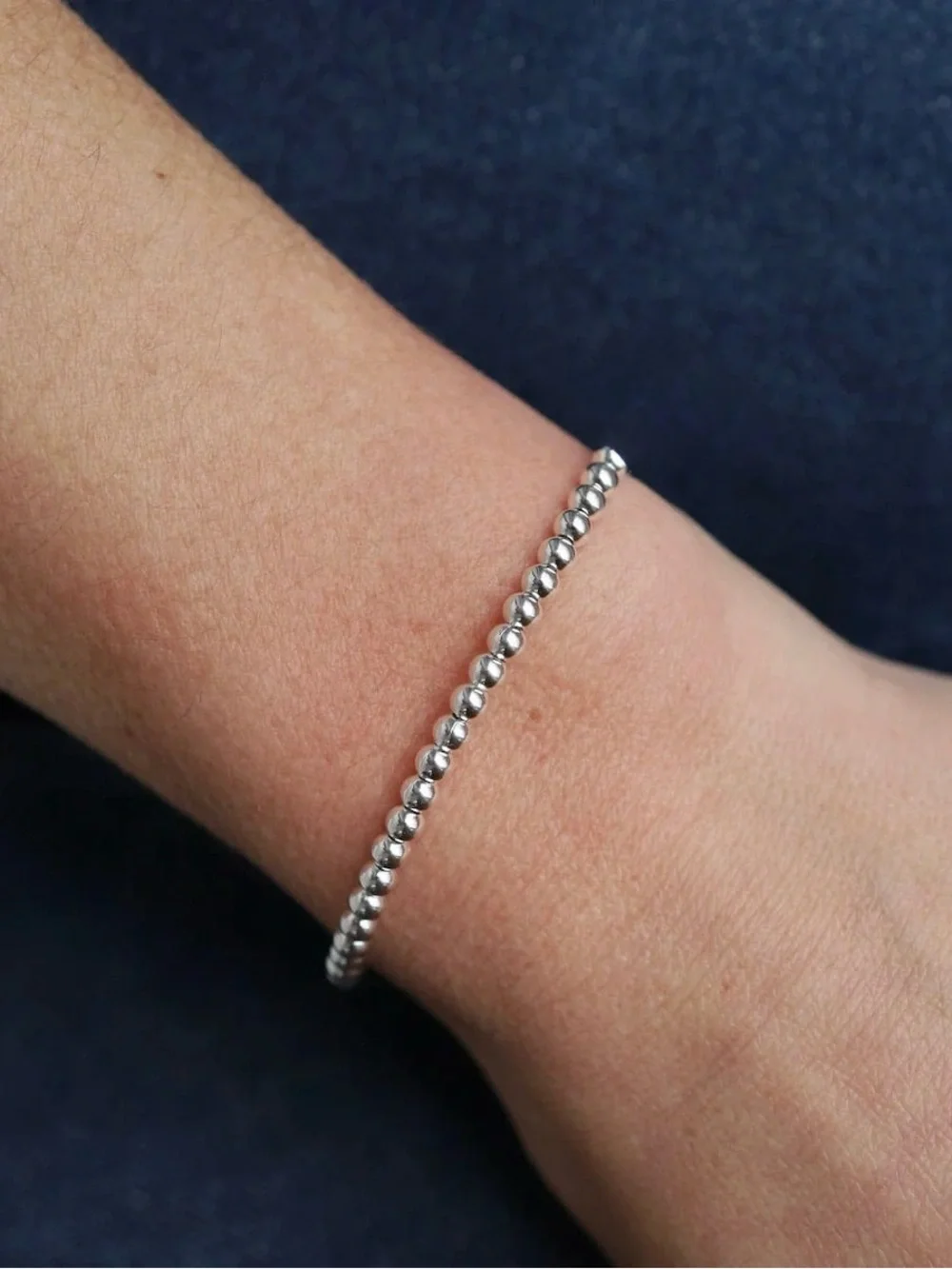 Genuine High Shine 925 Sterling |3MM Bead Ball Chain Bracelet |7, 7.5 & 8” Avail